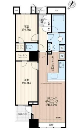 ブリリアマーレ有明　1706号室　間取り