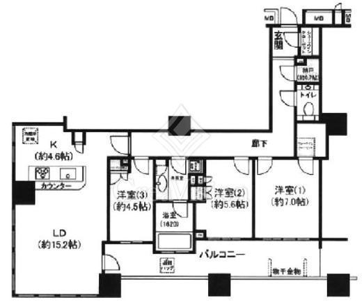 ブリリアマーレ有明　20F5号室　間取り