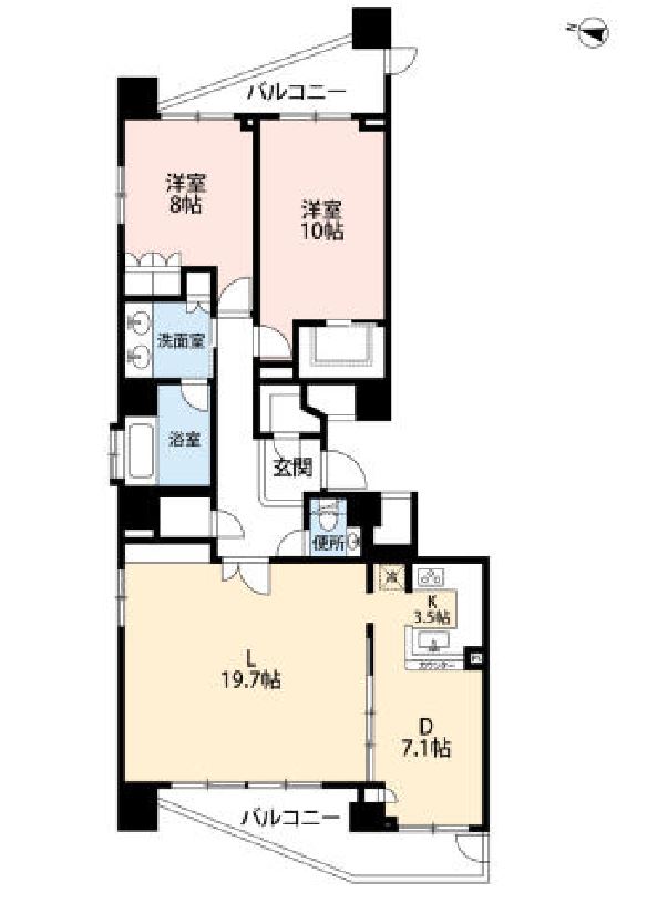 ファーストリアルタワー新宿　3201号室　間取り