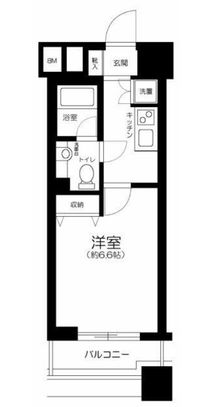 ファーストリアルタワー新宿　12F号室　間取り