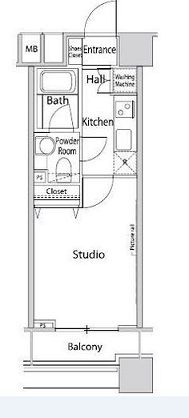 ファーストリアルタワー新宿　1004号室　間取り