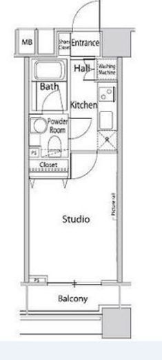 ファーストリアルタワー新宿　1011号室　間取り