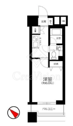 ファーストリアルタワー新宿　1411号室　間取り