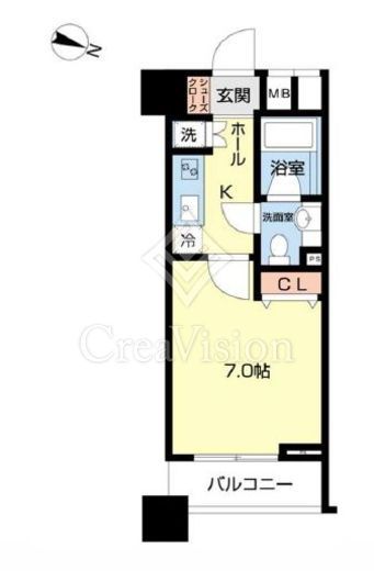 ファーストリアルタワー新宿　1603号室　間取り