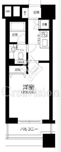 ファーストリアルタワー新宿　20F1号室　間取り