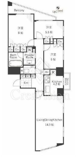 ファーストリアルタワー新宿　3103号室　間取り