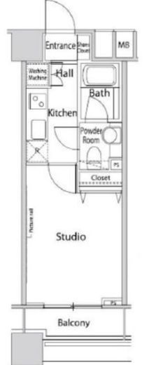 ファーストリアルタワー新宿　511号室　間取り