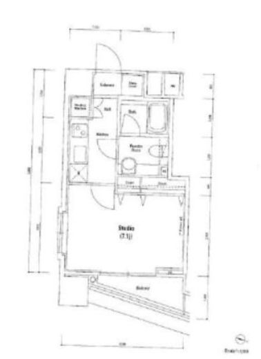 ファーストリアルタワー新宿　608号室　間取り