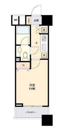 ファーストリアルタワー新宿　714号室　間取り