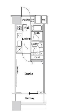 ファーストリアルタワー新宿　905号室　間取り