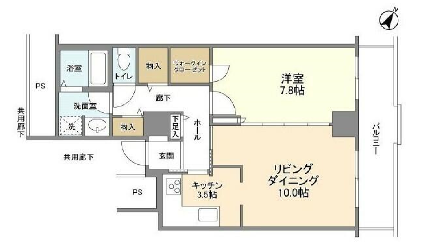 トルナーレ日本橋浜町　2104号室　間取り