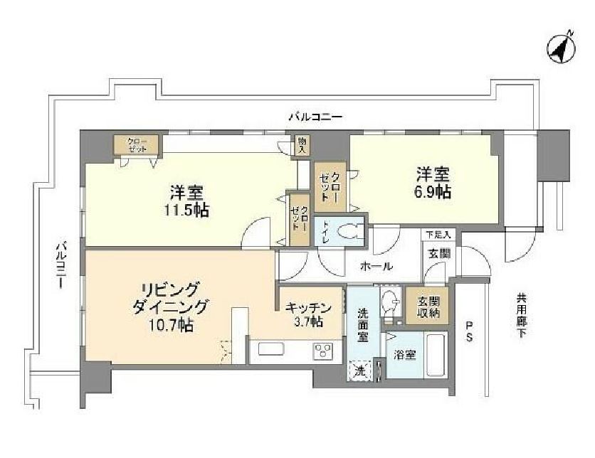 トルナーレ日本橋浜町　4113号室　間取り