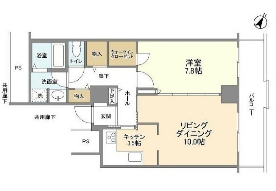 トルナーレ日本橋浜町　2104号室　間取り