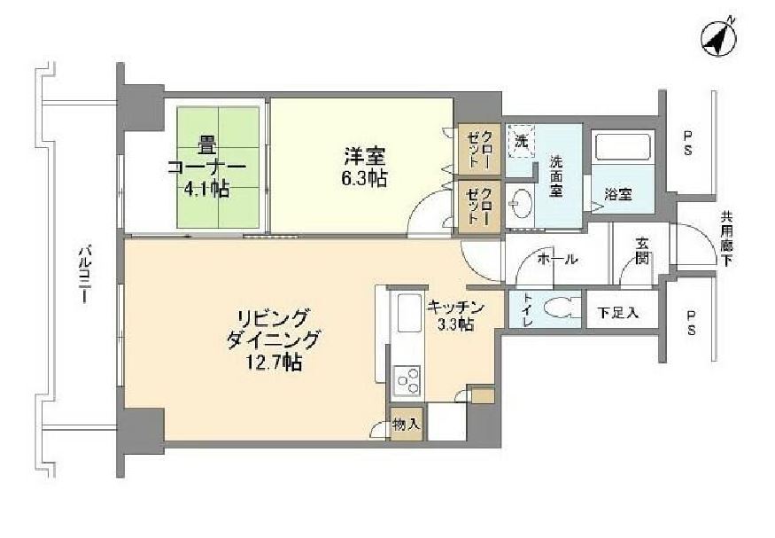 トルナーレ日本橋浜町　1313号室　間取り