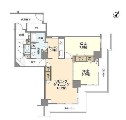 トルナーレ日本橋浜町　1105号室　間取り
