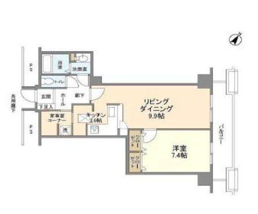 トルナーレ日本橋浜町　2303号室　間取り