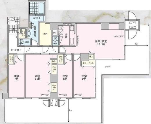 トルナーレ日本橋浜町　307号室　間取り