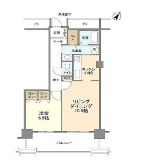 トルナーレ日本橋浜町　3308号室　間取り