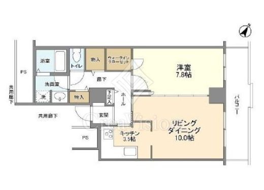 トルナーレ日本橋浜町　2504号室　間取り