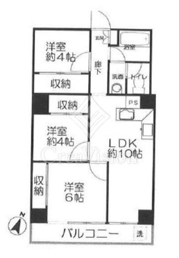 新池田山マンション　805号室　間取り