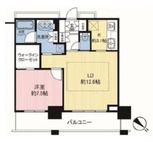 ザ・クレストタワー　2012号室　間取り