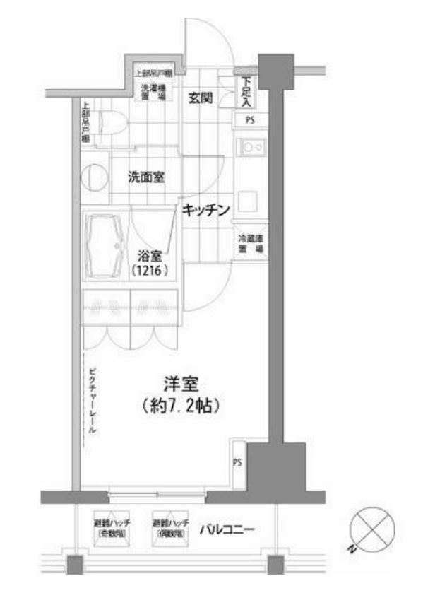 パークハビオ渋谷　605号室　間取り
