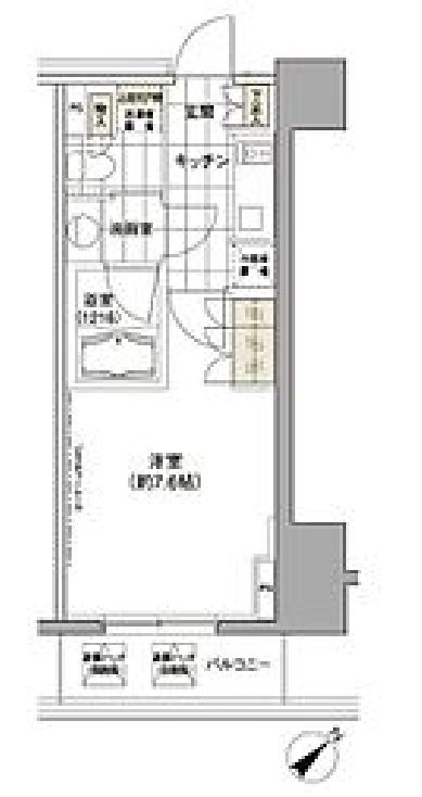 パークハビオ渋谷　1109号室　間取り