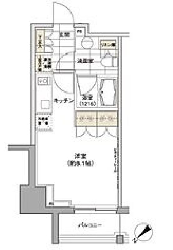 パークハビオ渋谷　702号室　間取り