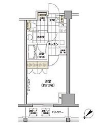 パークハビオ渋谷　505号室　間取り