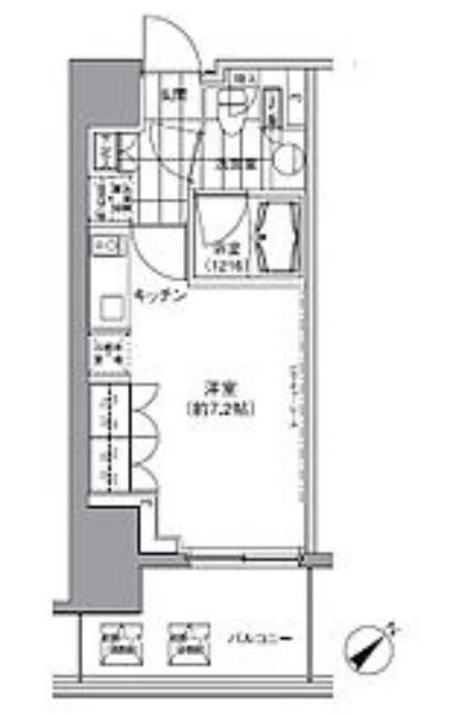 パークハビオ渋谷　710号室　間取り