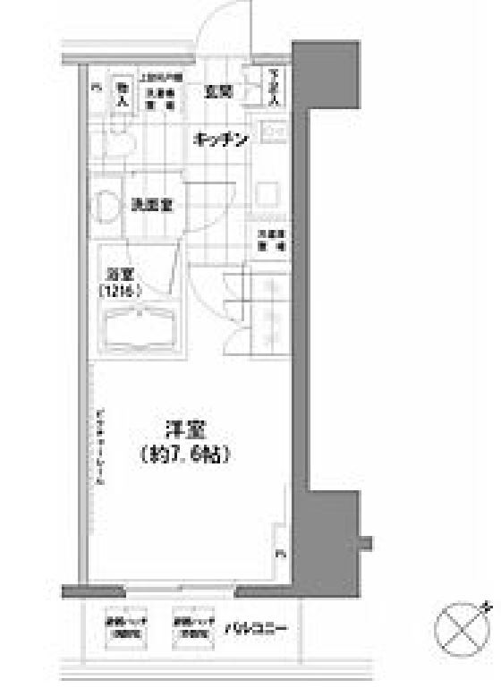 パークハビオ渋谷　809号室　間取り