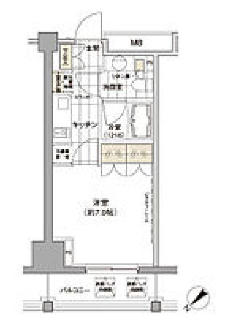 パークハビオ渋谷　606号室　間取り