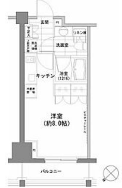 パークハビオ渋谷　704号室　間取り