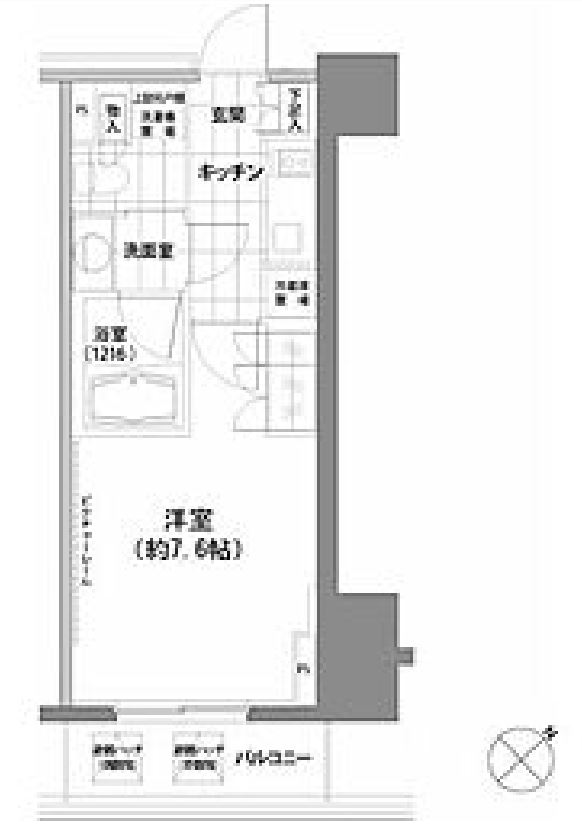 パークハビオ渋谷　1408号室　間取り
