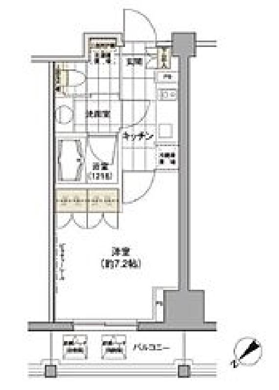 パークハビオ渋谷　905号室　間取り