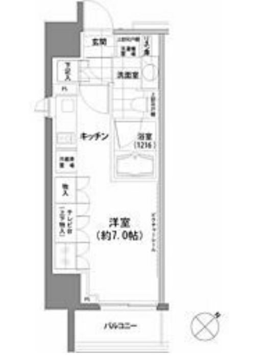 パークハビオ渋谷　1008号室　間取り