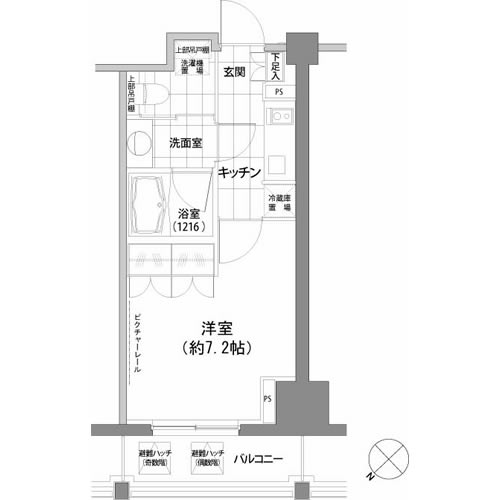 パークハビオ渋谷　1103号室　間取り
