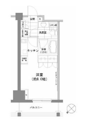 パークハビオ渋谷　404号室　間取り