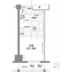 パークハビオ渋谷　906号室　間取り