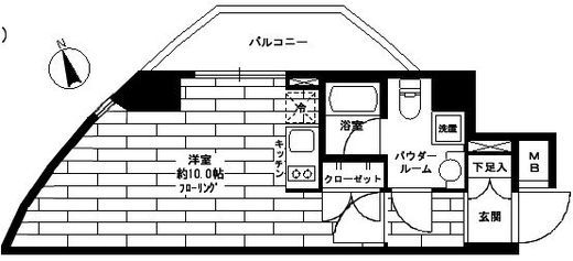 グランドコンシェルジュ広尾　505号室　間取り