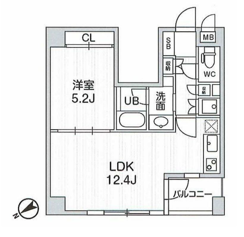 レジデンス白金高輪　202号室　間取り