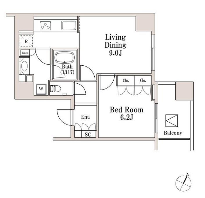 プレミエール一番町　203号室　間取り
