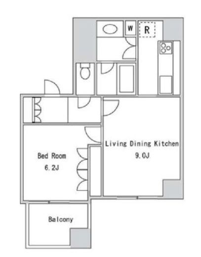 LaSante一番町　203号室　間取り