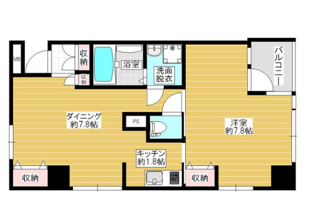 チェスターハウス猿楽町　205号室　間取り