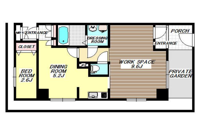 チェスターハウス猿楽町　105号室　間取り
