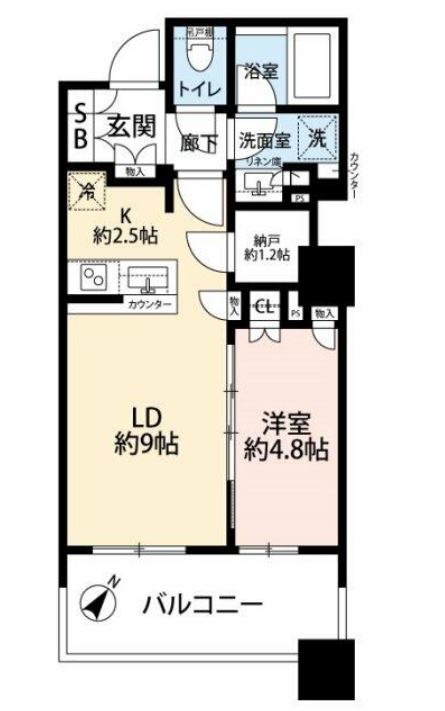 ブリリア有明スカイタワー　7F号室　間取り