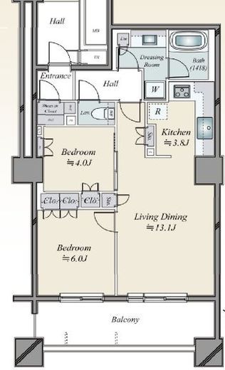 ブリリア有明スカイタワー　3135号室　間取り
