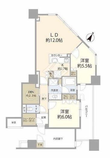 ブリリア有明スカイタワー　401号室　間取り