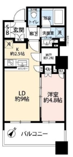 ブリリア有明スカイタワー　733号室　間取り