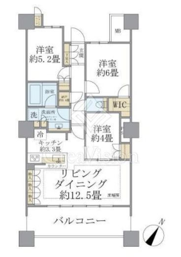 ブリリア有明スカイタワー　2825号室　間取り